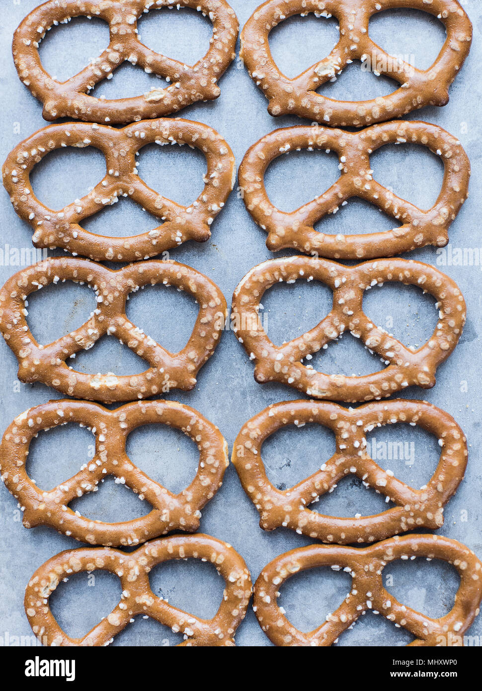 Salted pretzels Stock Photo