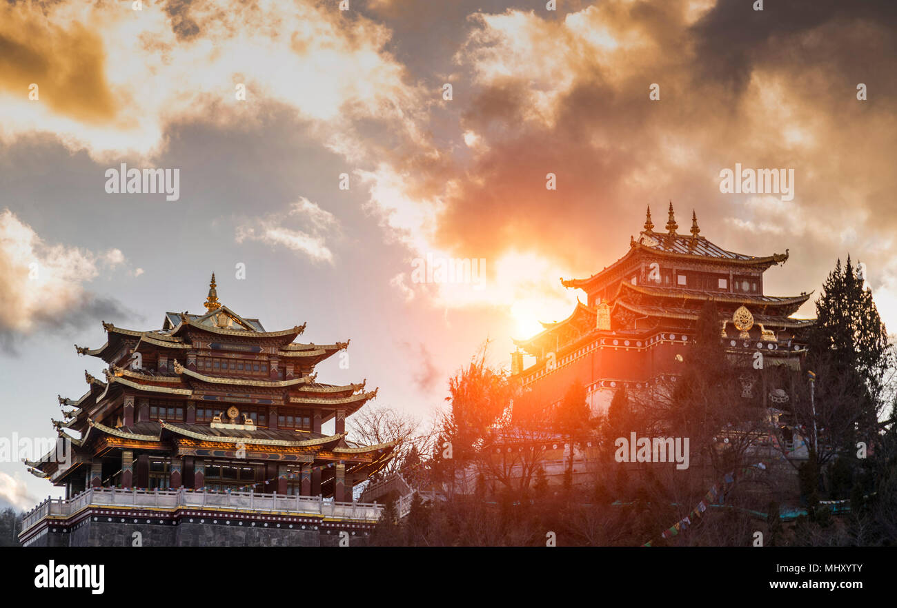 Ganden Sumtseling Monastery, Shangri-La County, Yunnan, China Stock Photo