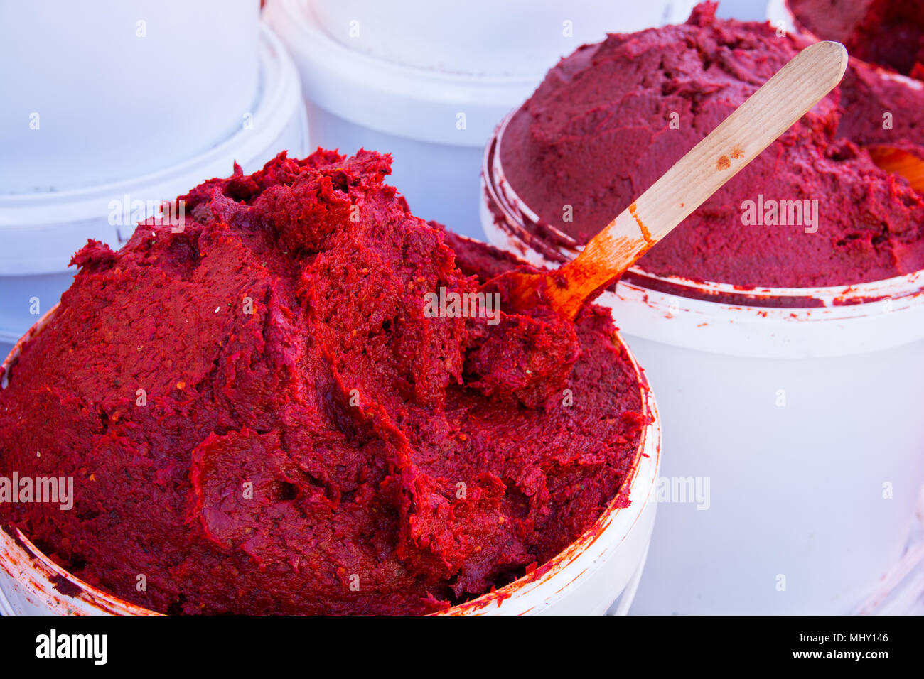 natural, organic house tomato paste.healthy and fresh Stock Photo Alamy