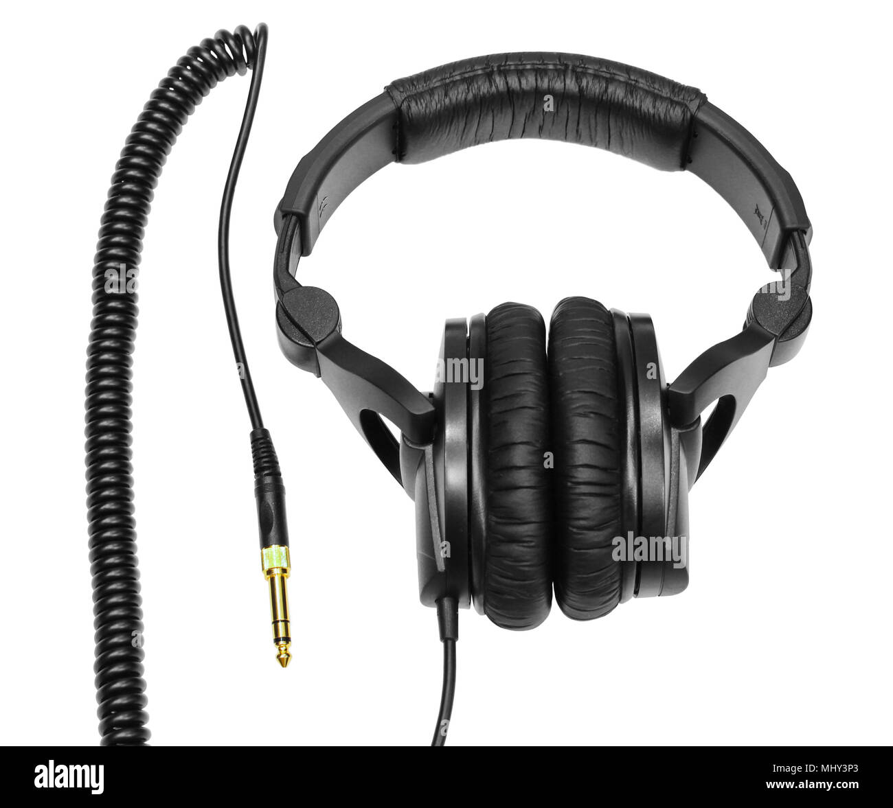 Audio headphones isolated on a white background Stock Photo Alamy