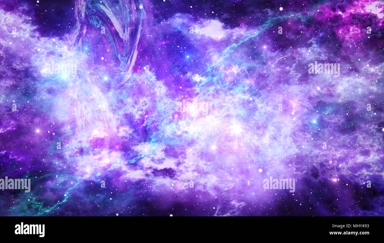 Universe With Galaxy Stars And Colorful Nebula On Dark Starry Background Stock Photo Alamy