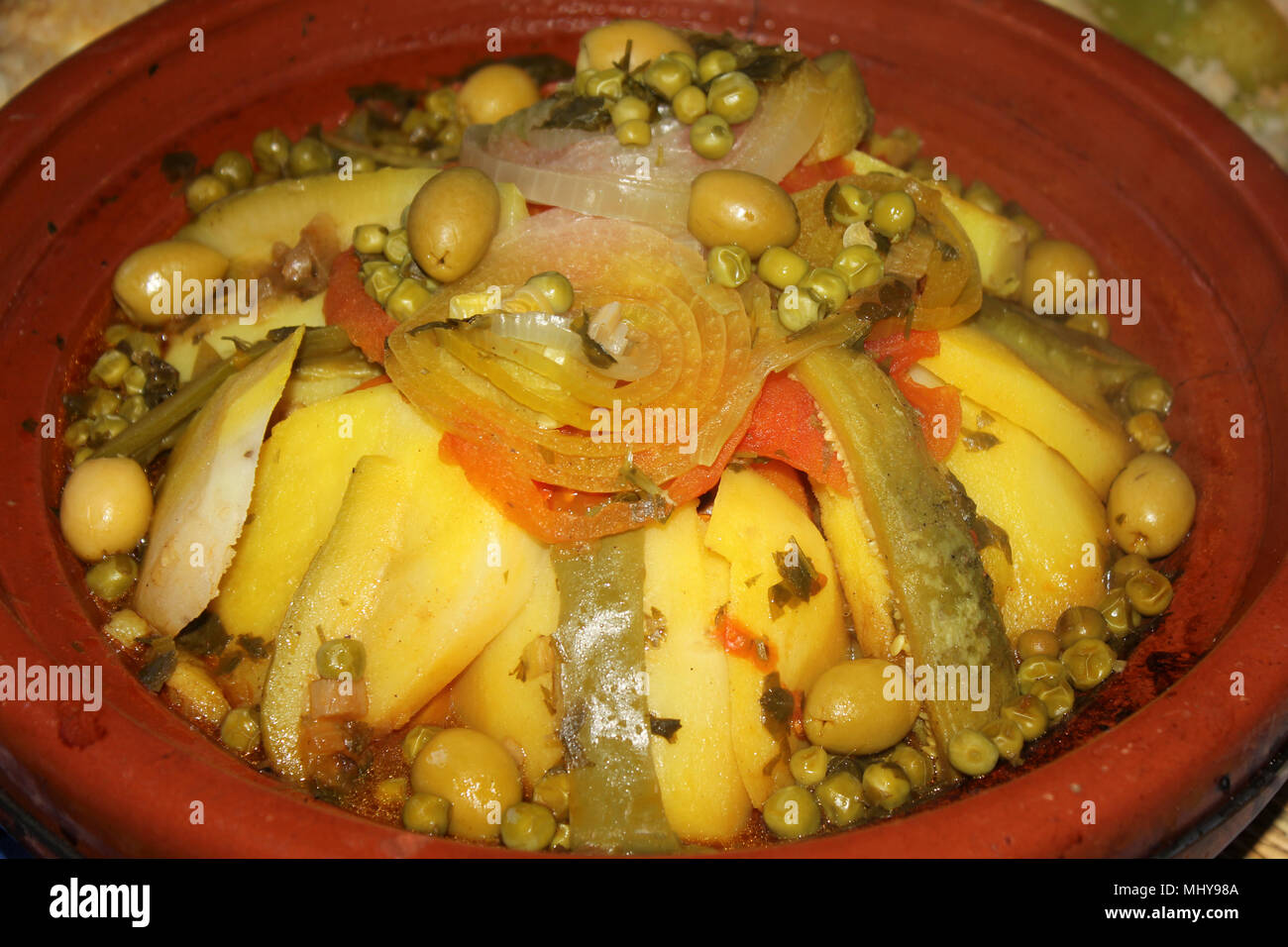 Tasty Moroccan Vegetable Tagine Stock Photo - Alamy
