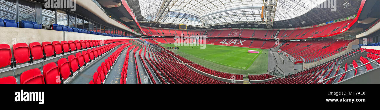 Amsterdam Arena is the largest stadium in Holland built from 1993-1996 at a cost of €140.It will be called the 'Johan Cruijff Arena' in 2018-2019. Stock Photo