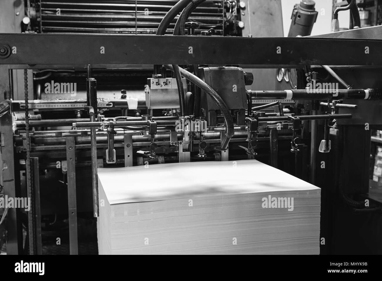 Rotary printing machine Black and White Stock Photos & Images Alamy