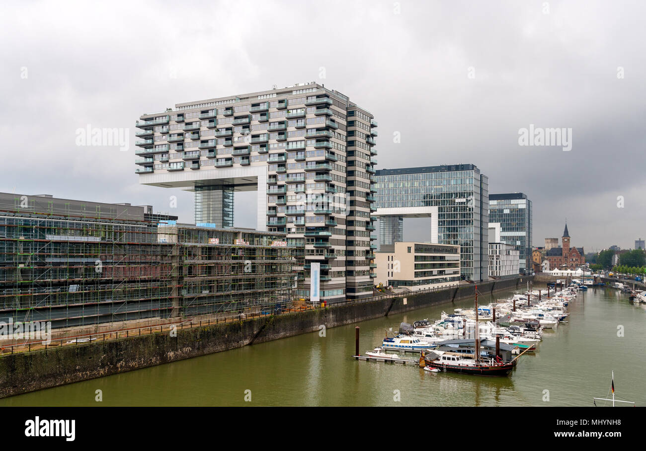 Kranhaus apartment and office buildings in Cologne Germany Stock Photo Alamy