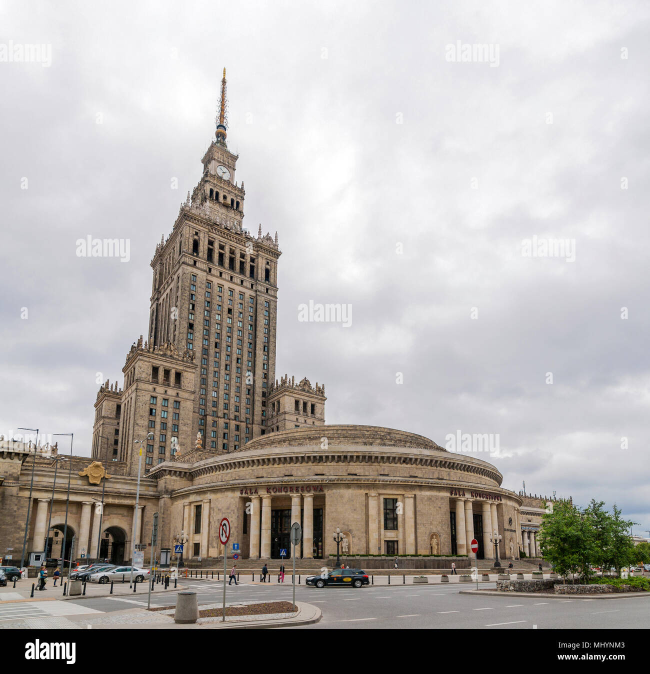 Palace of Culture and Science in Warsaw, Poland Stock Photo