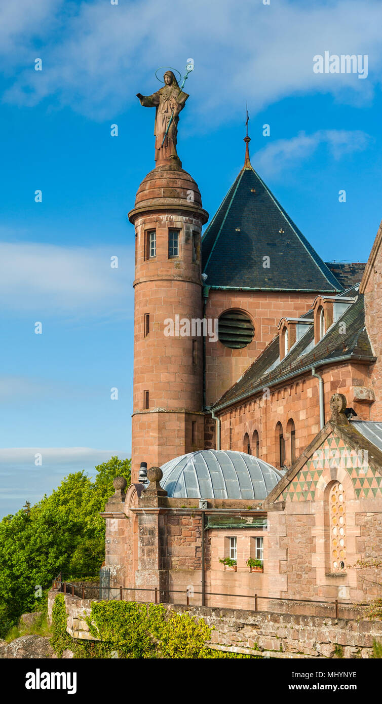 Monastery at Mont Sainte-Odile - Alsace, France Stock Photo