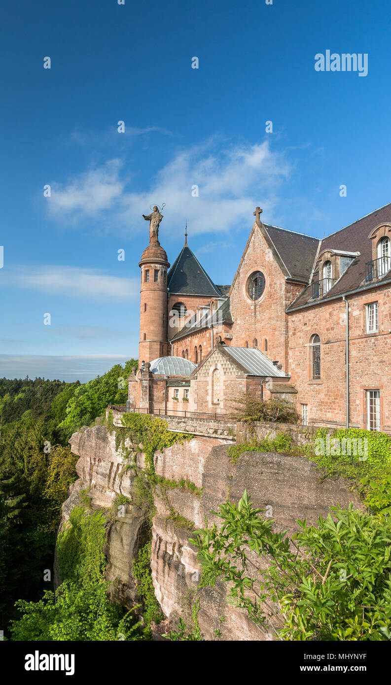Monastery at Mont Sainte-Odile - Alsace, France Stock Photo