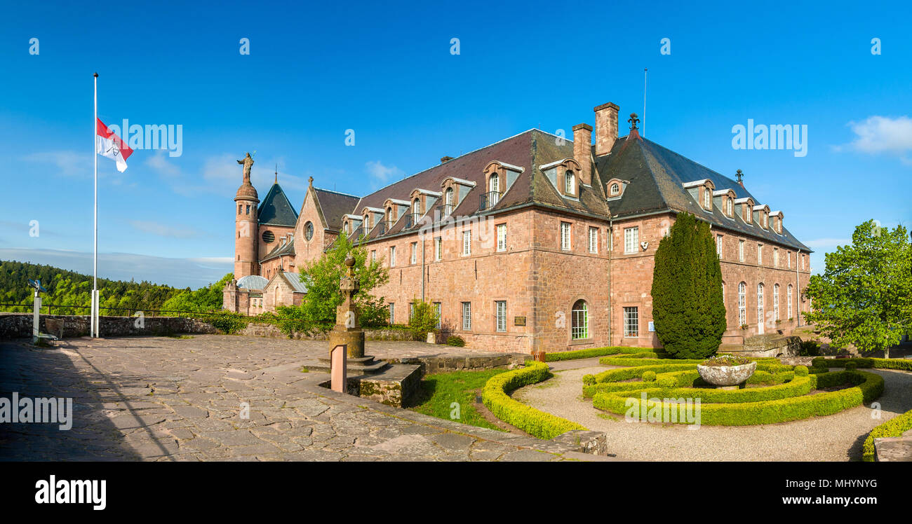 Monastery at Mont Sainte-Odile - Alsace, France Stock Photo