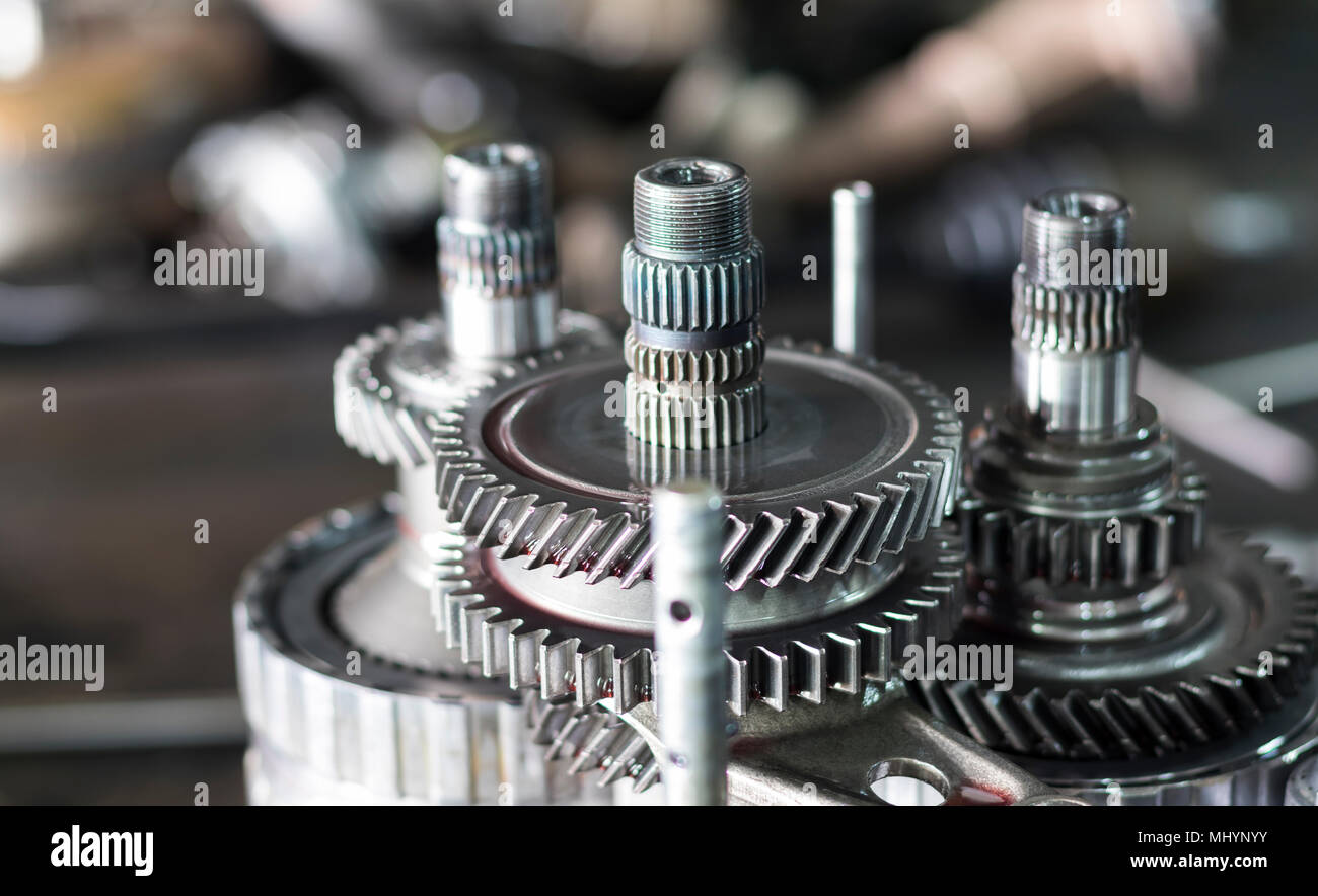 The Gear parts from car transmission dis-assembly Stock Photo - Alamy