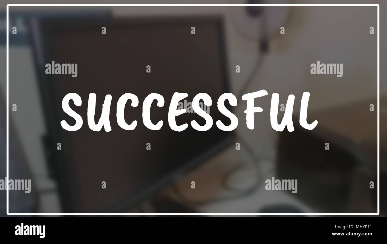 Successful word with business blurring background Stock Photo - Alamy