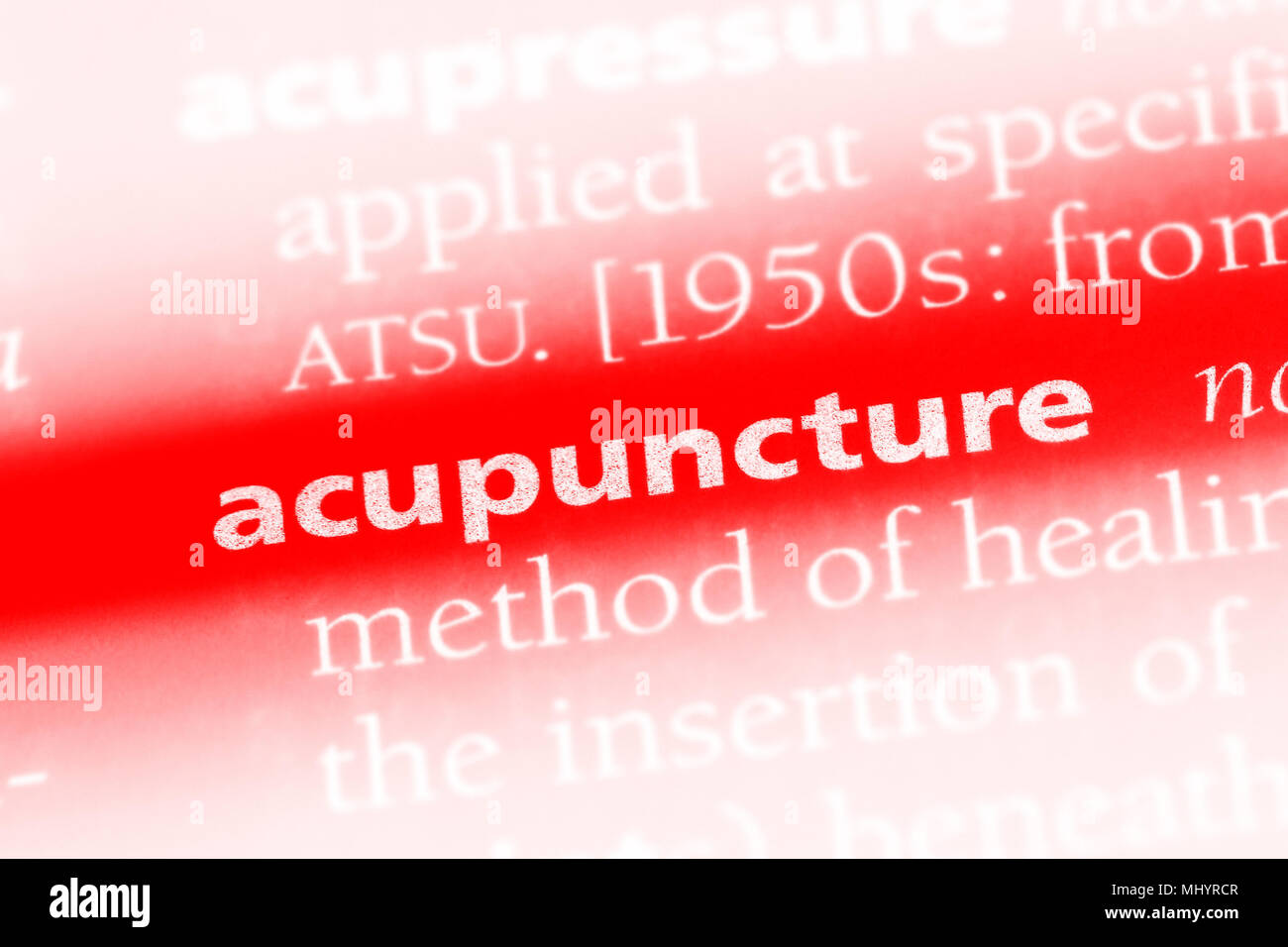 acupuncture word in a dictionary. acupuncture concept Stock Photo Alamy