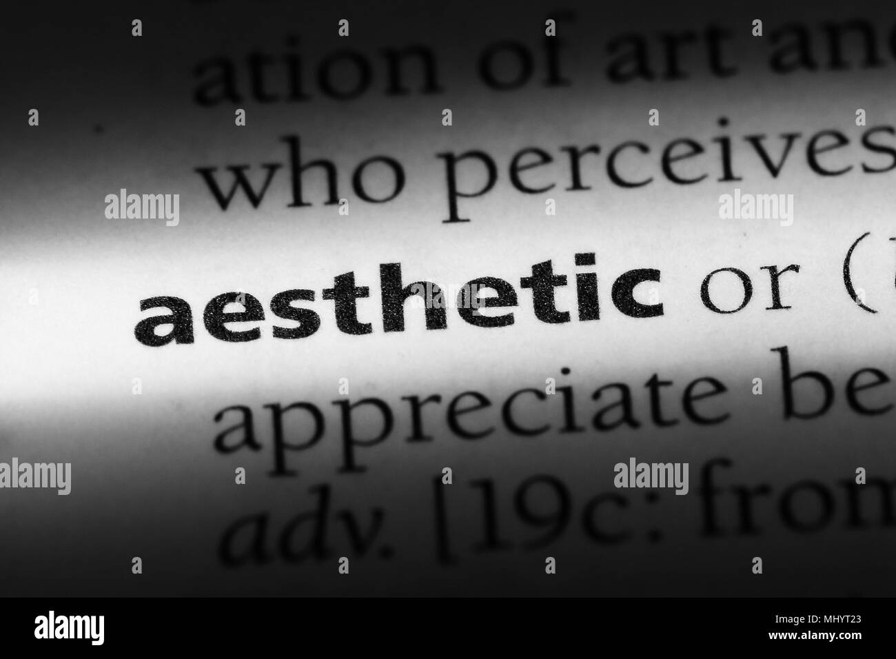 aesthetic word in a dictionary. aesthetic concept Stock Photo Alamy