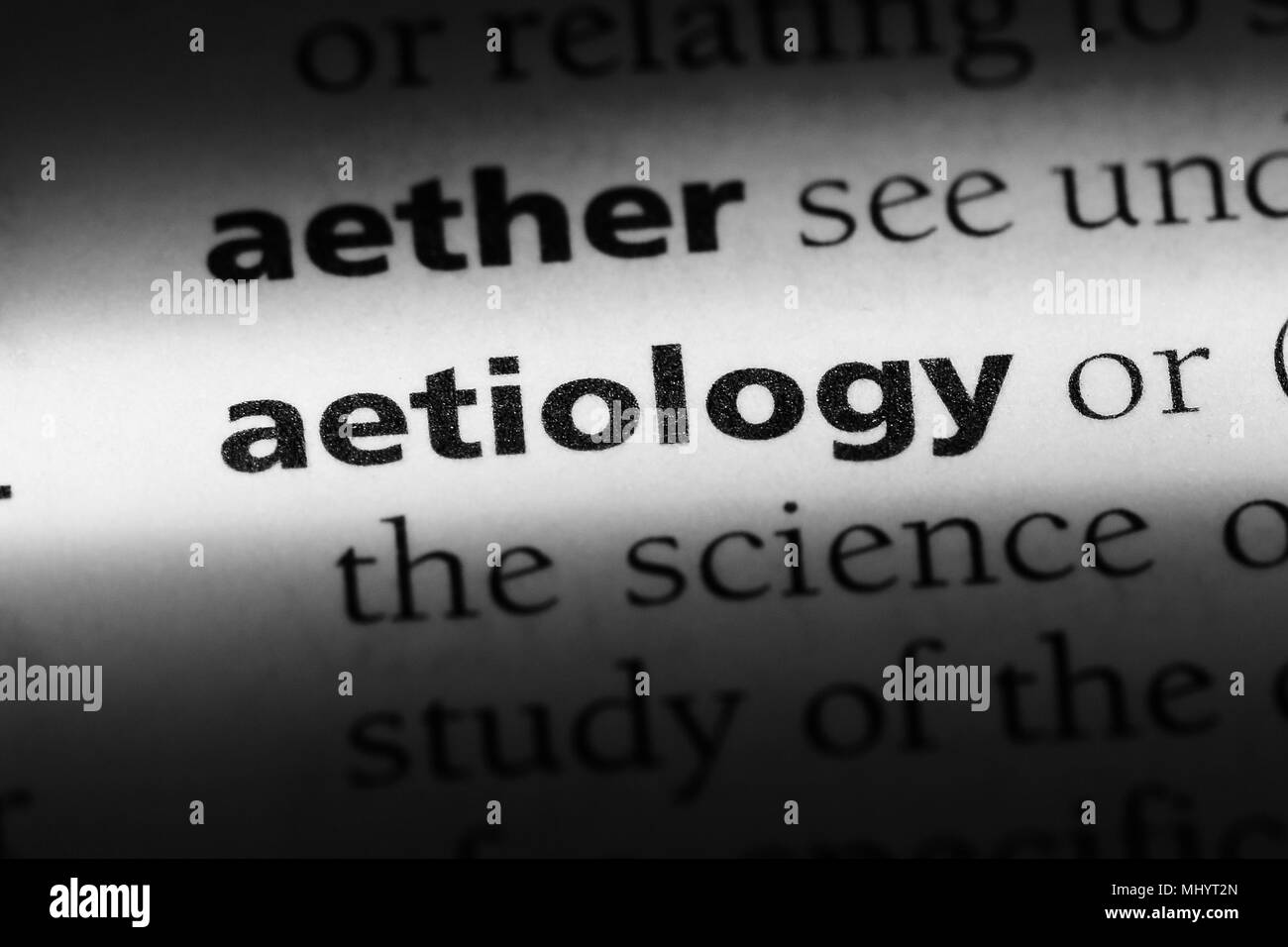 Aetiology Word In A Dictionary Aetiology Concept Stock Photo Alamy<script async src=