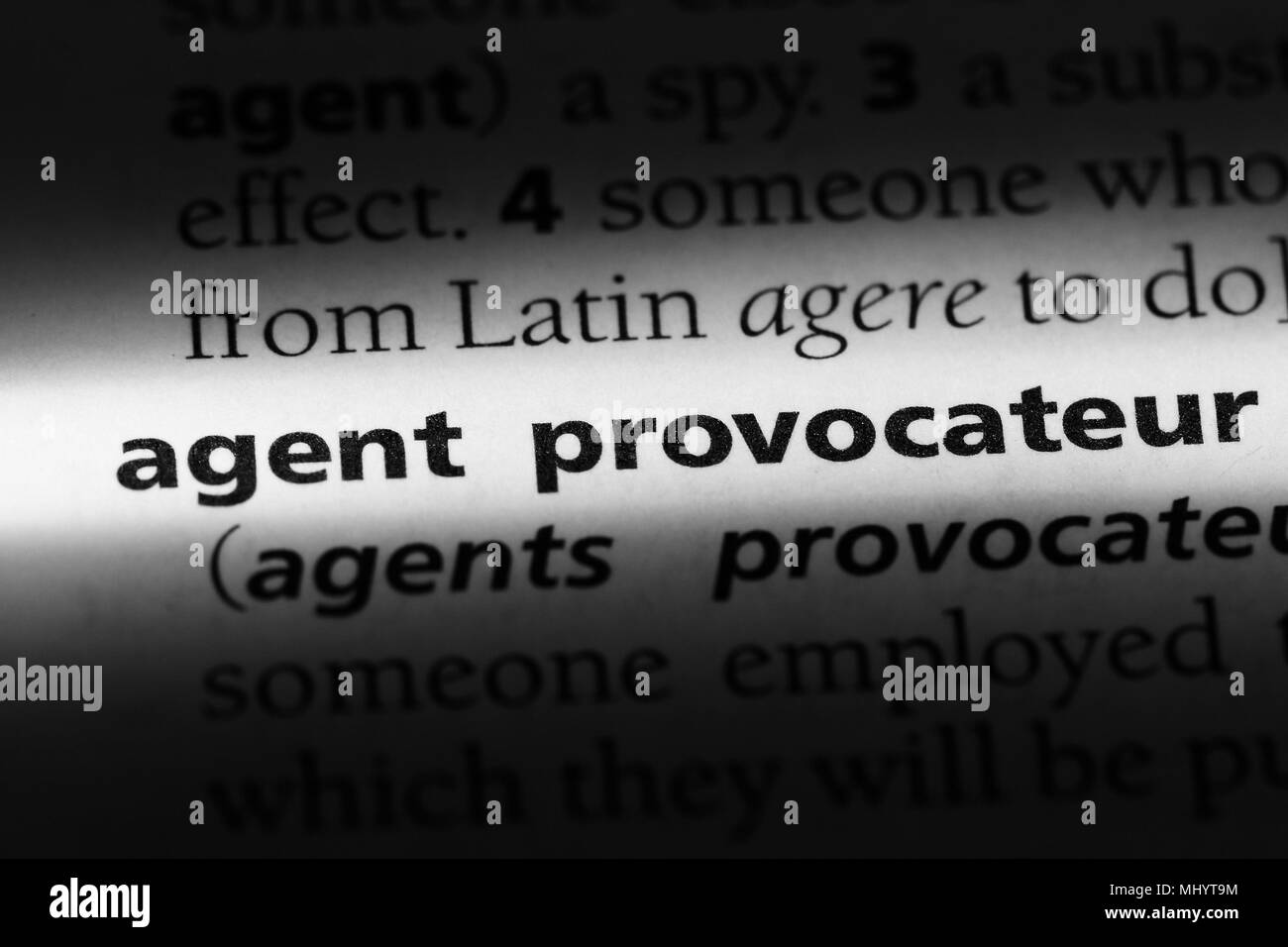 agent provocateur word in dictionary. provocateur concept Stock Photo Alamy
