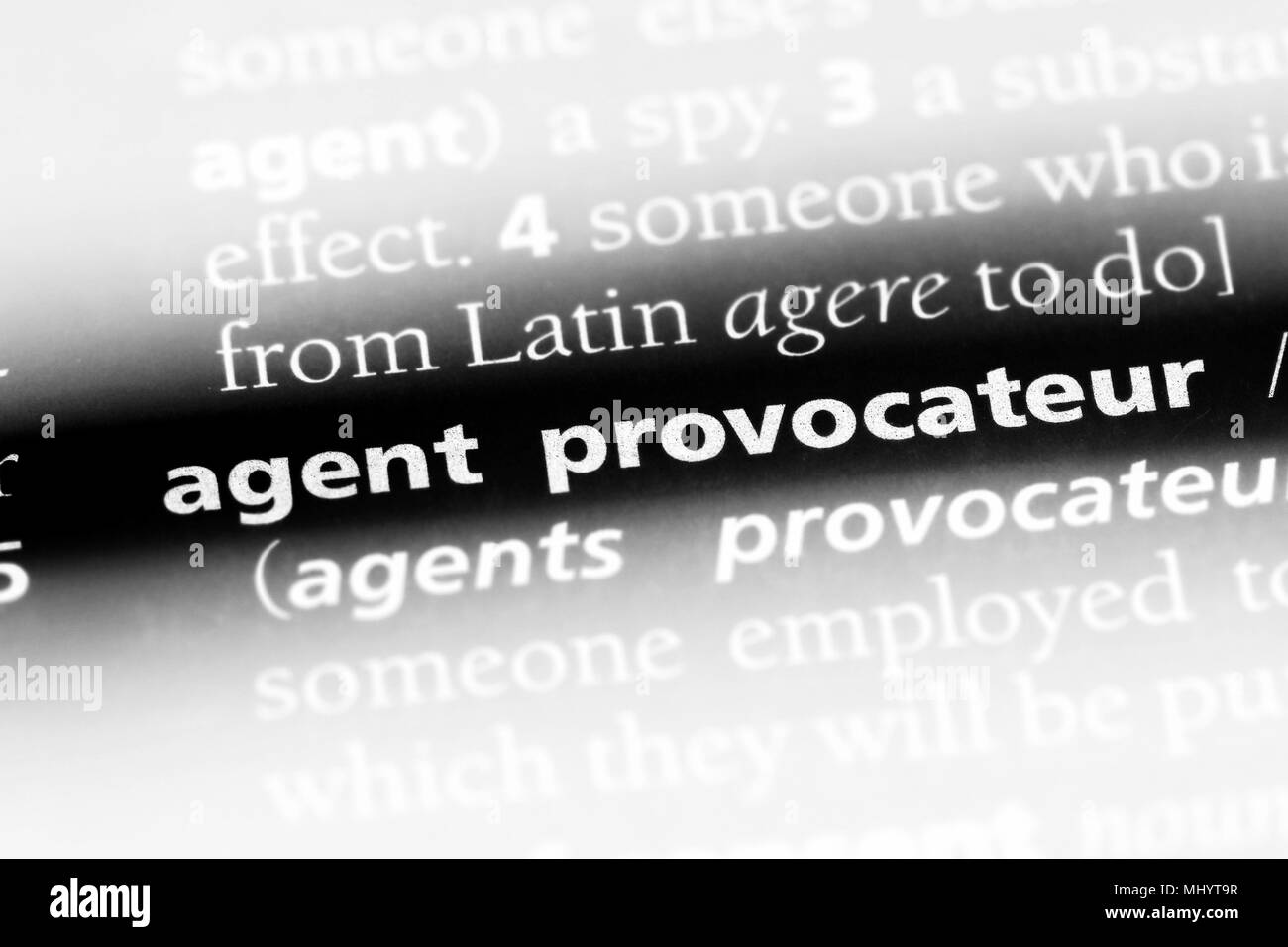 agent provocateur word in a dictionary. agent provocateur concept Stock  Photo - Alamy
