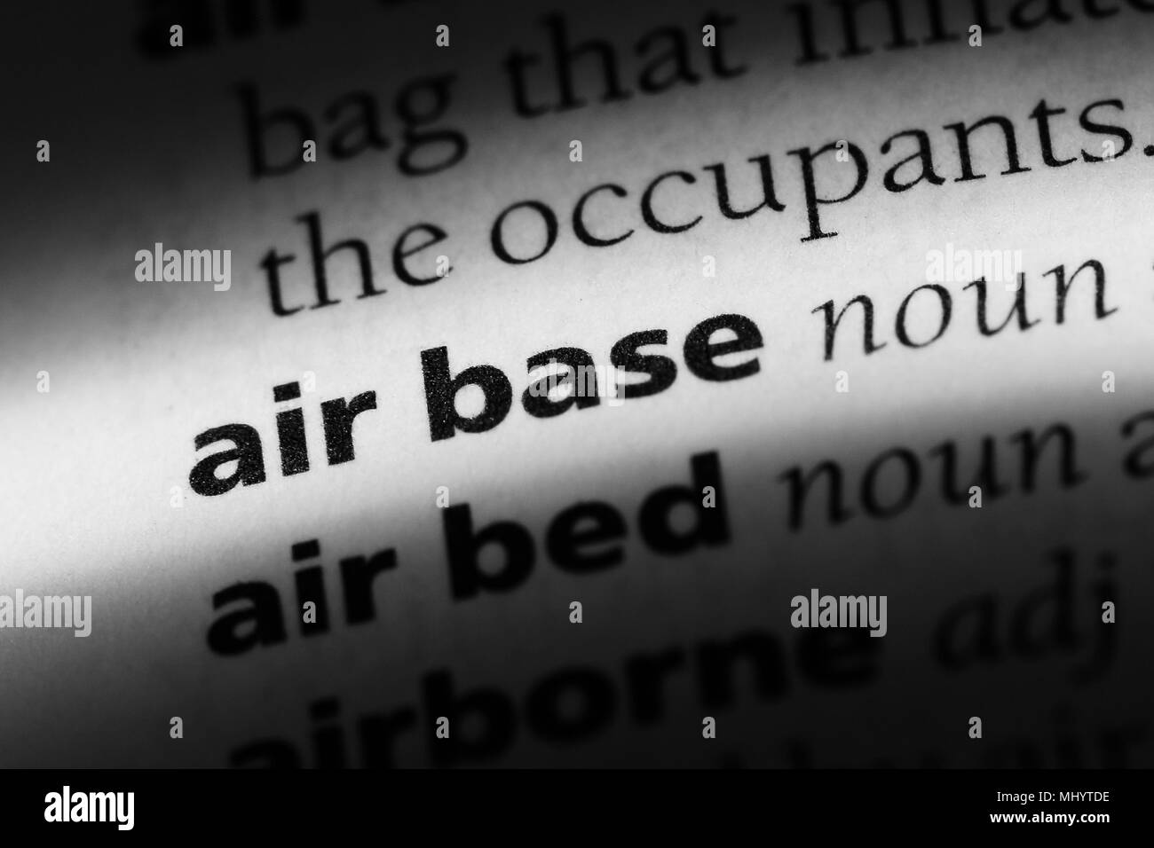 air base word in a dictionary. air base concept Stock Photo Alamy