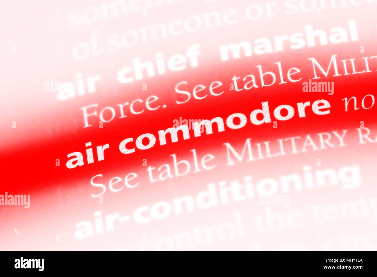 air commodore word in a dictionary. air commodore concept Stock Photo