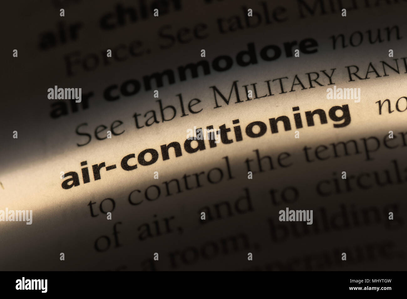 airconditioning word in a dictionary. airconditioning concept Stock Photo Alamy