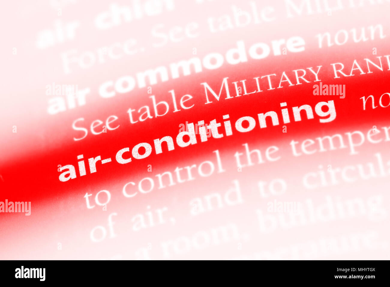 airconditioning word in a dictionary. airconditioning concept Stock