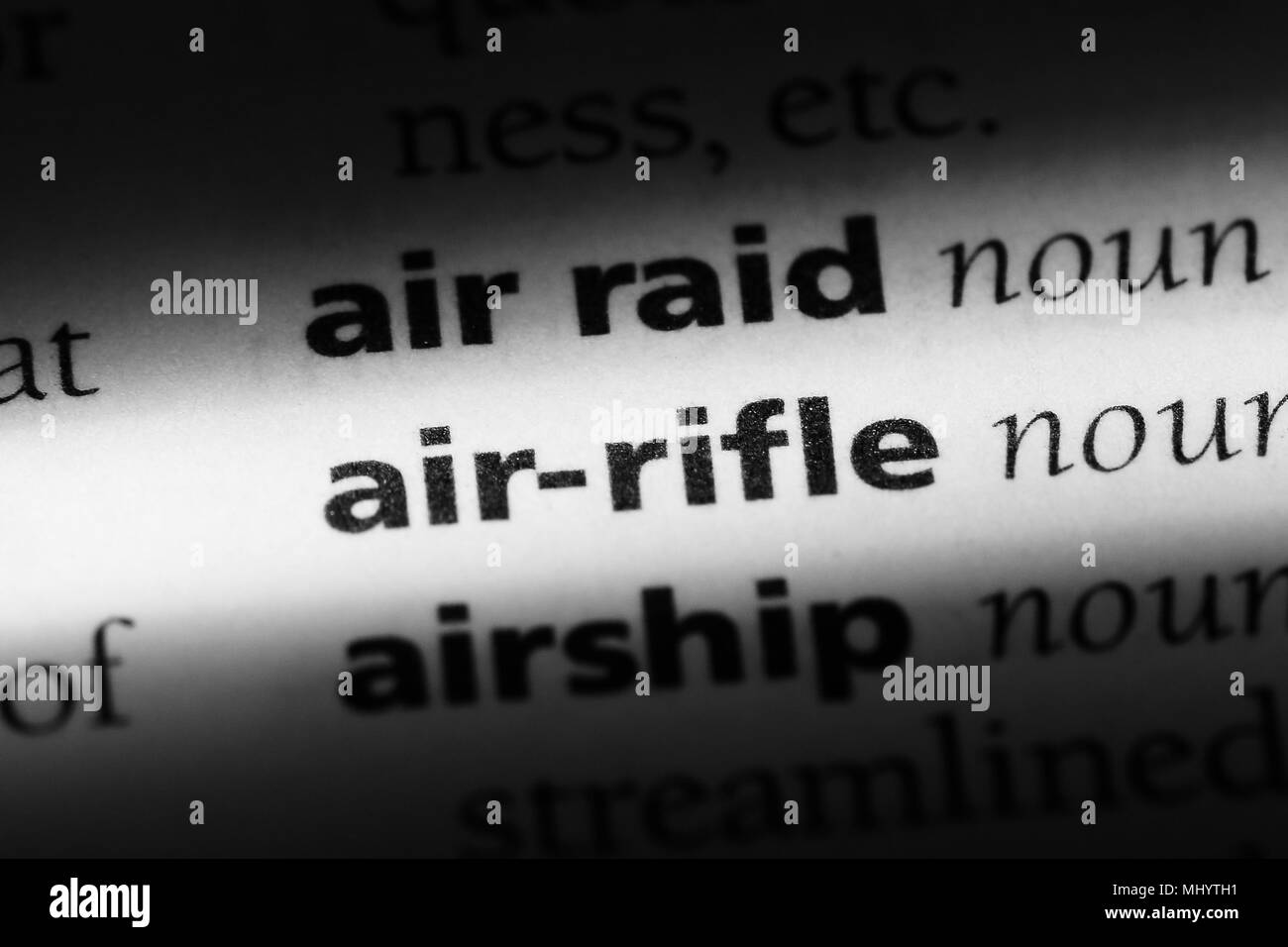 airrifle word in a dictionary. airrifle concept Stock Photo Alamy