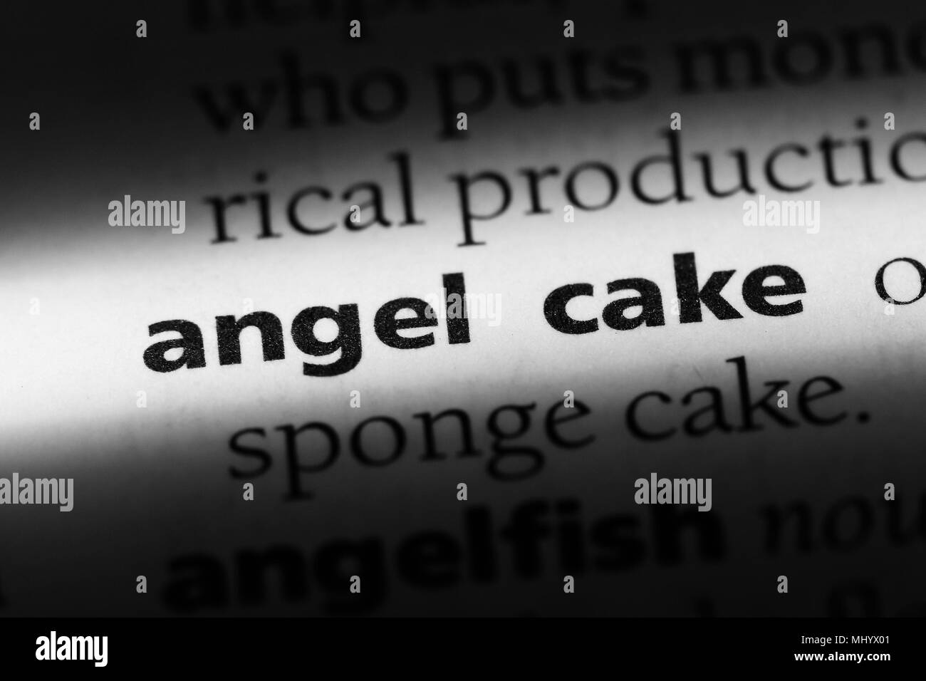 angel cake word in a dictionary. angel cake concept Stock Photo Alamy