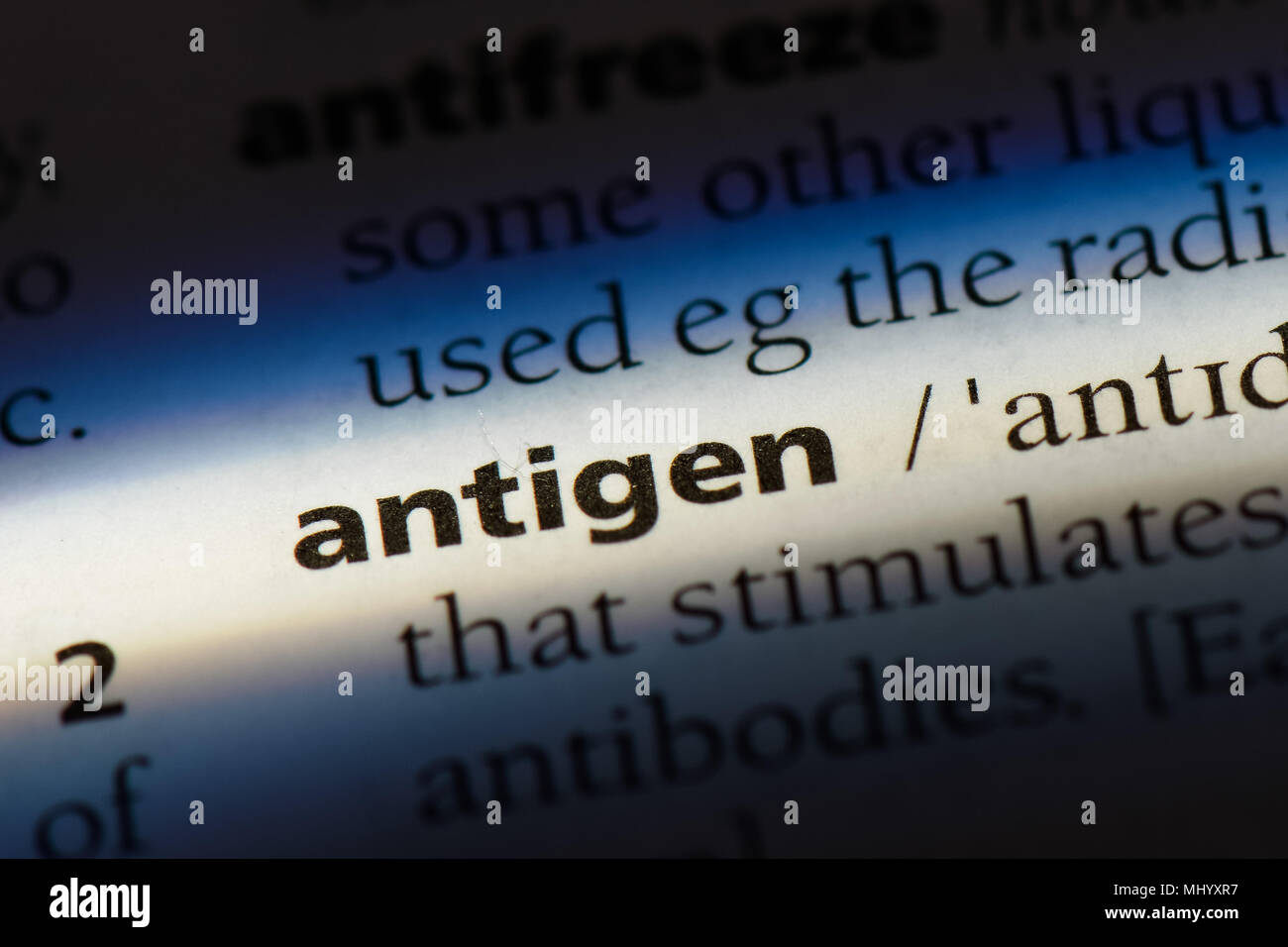 antigen word in a dictionary. antigen concept Stock Photo Alamy