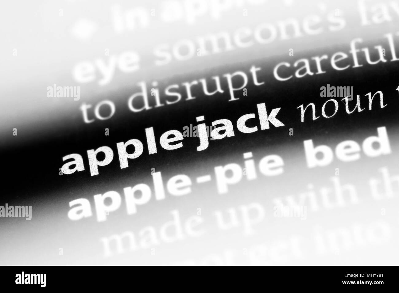 apple jack word in a dictionary. apple jack concept Stock Photo Alamy
