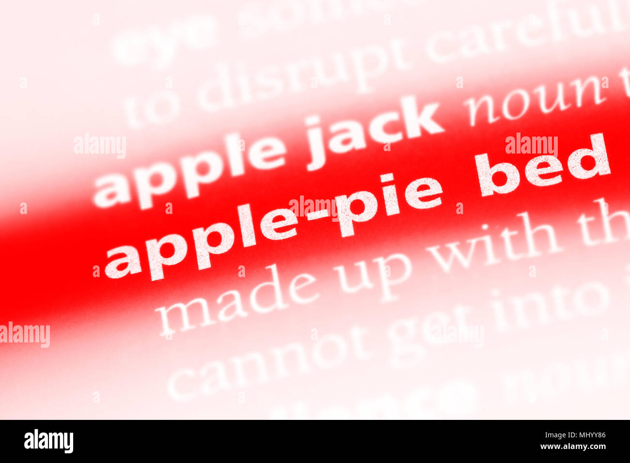 apple pie word in a dictionary. apple pie concept Stock Photo Alamy