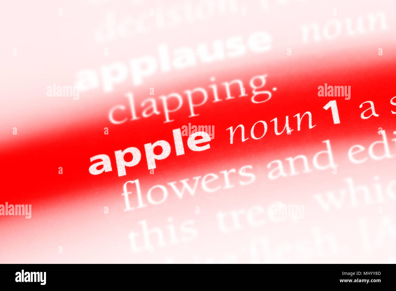 apple word in a dictionary. apple concept Stock Photo Alamy