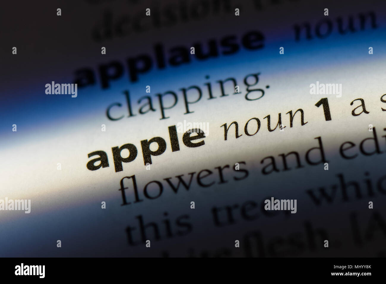 apple word in a dictionary. apple concept Stock Photo Alamy