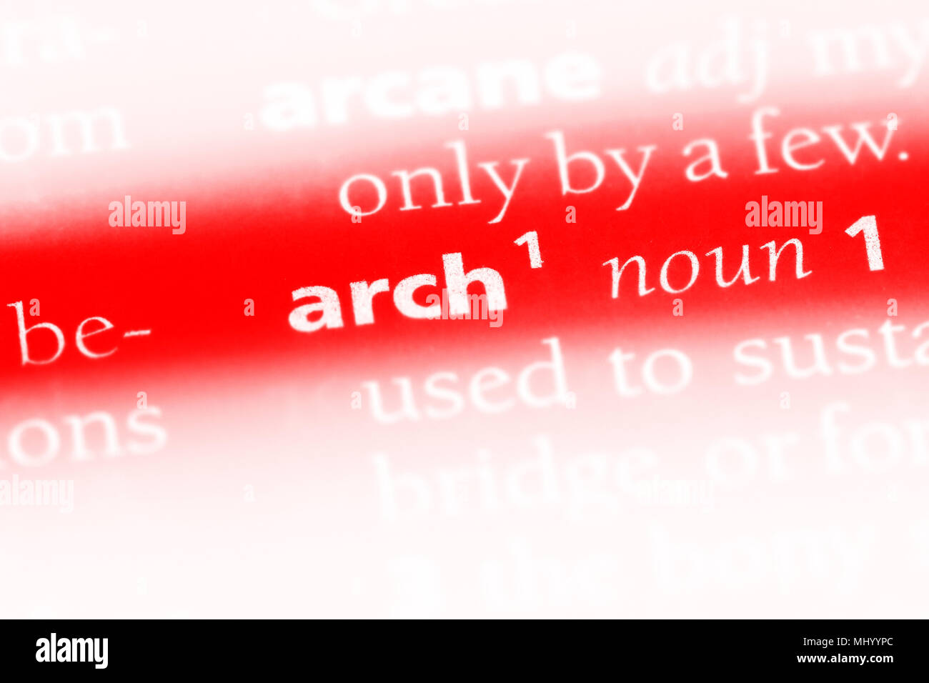 arch word in a dictionary. arch concept Stock Photo Alamy