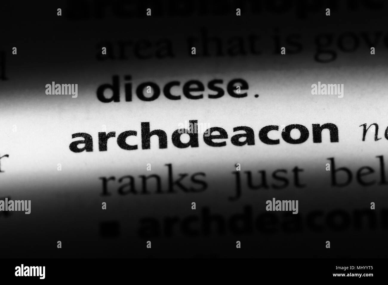 archdeacon word in a dictionary. archdeacon concept Stock Photo Alamy