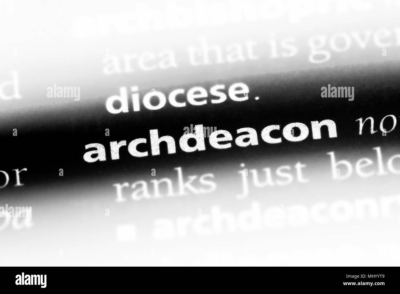 archdeacon word in a dictionary. archdeacon concept Stock Photo Alamy