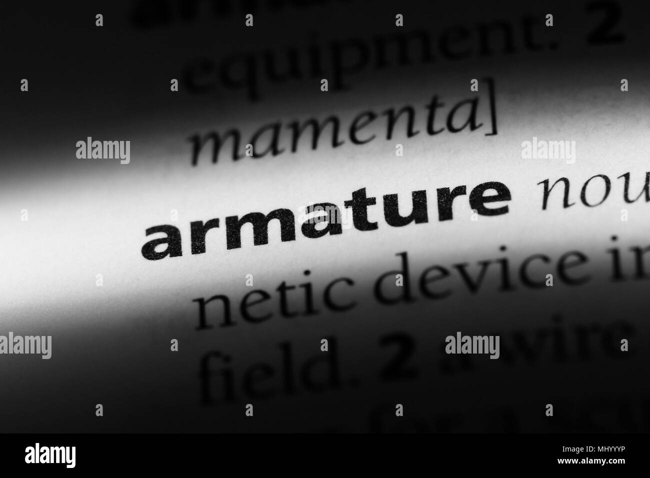 armature word in a dictionary. armature concept Stock Photo Alamy