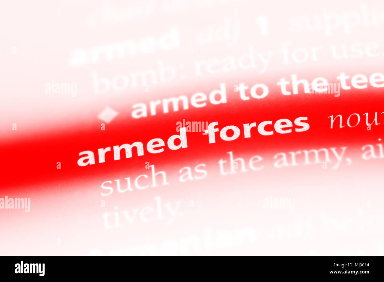 armed forces word in a dictionary. armed forces concept Stock Photo Alamy