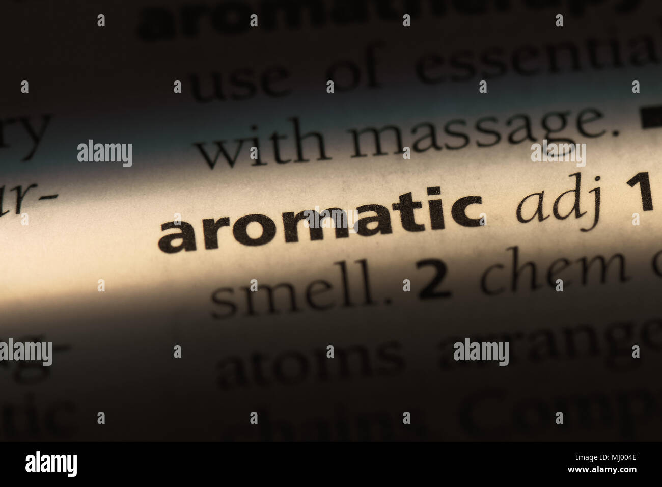 aromatic word in a dictionary. aromatic concept Stock Photo Alamy