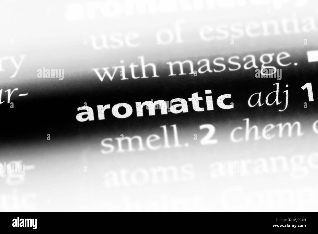aromatic word in a dictionary. aromatic concept Stock Photo Alamy
