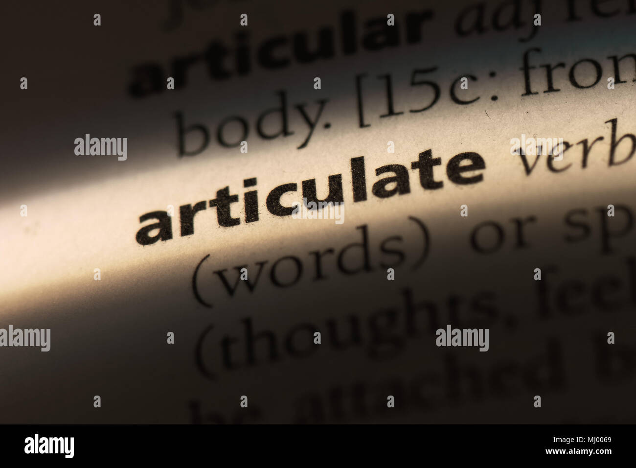 articulate word in a dictionary. articulate concept Stock Photo Alamy