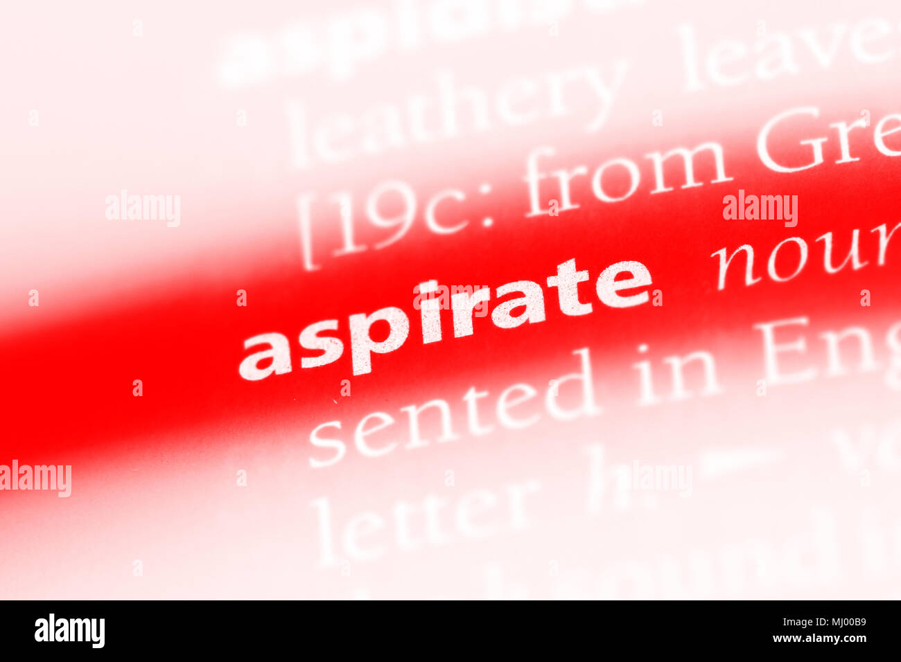 aspirate word in a dictionary. aspirate concept. Stock Photo
