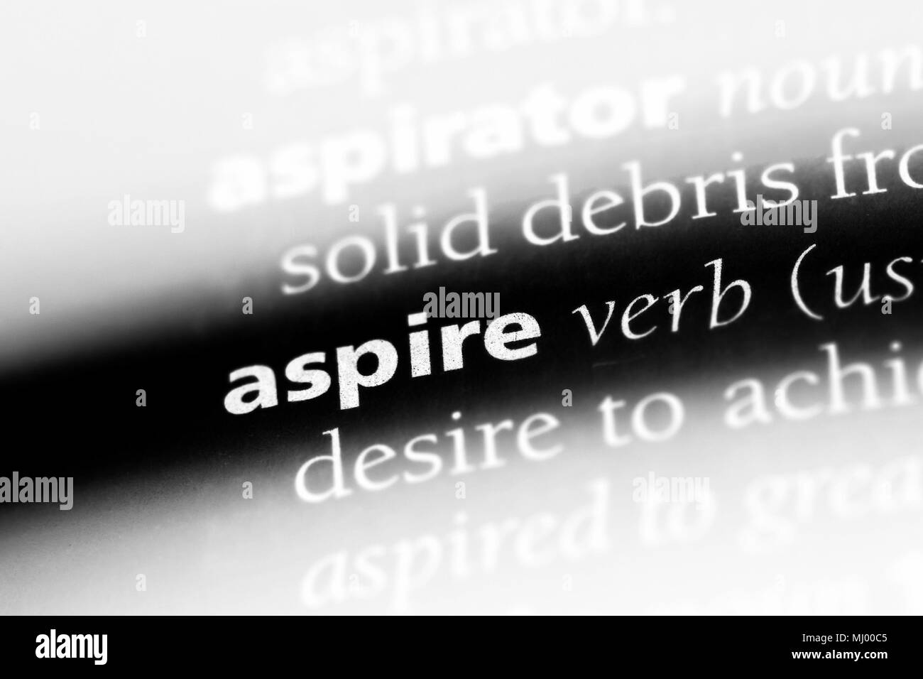 aspire word in a dictionary. aspire concept Stock Photo Alamy