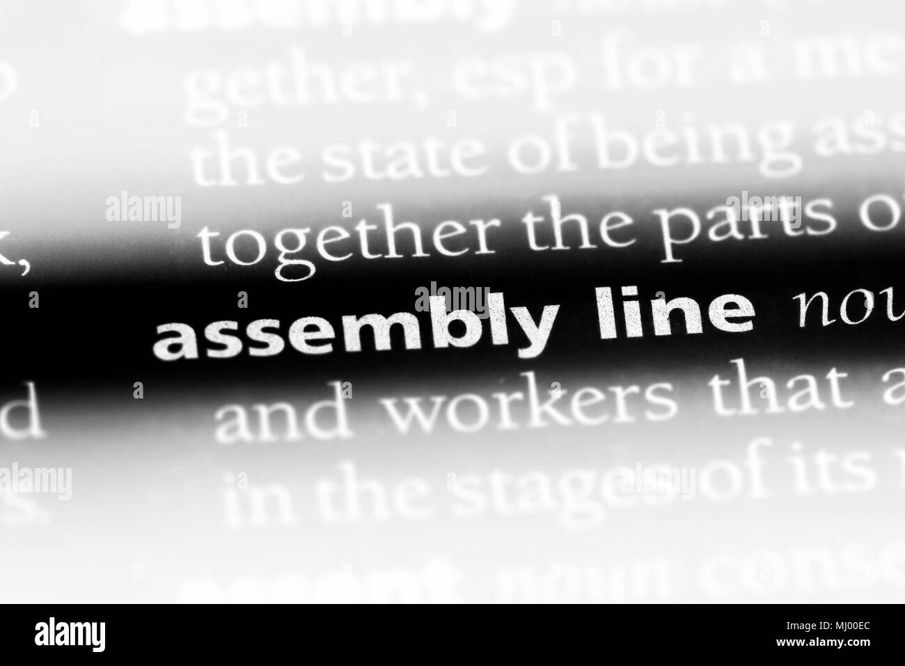 assembly-line-word-in-a-dictionary-assembly-line-concept-stock-photo