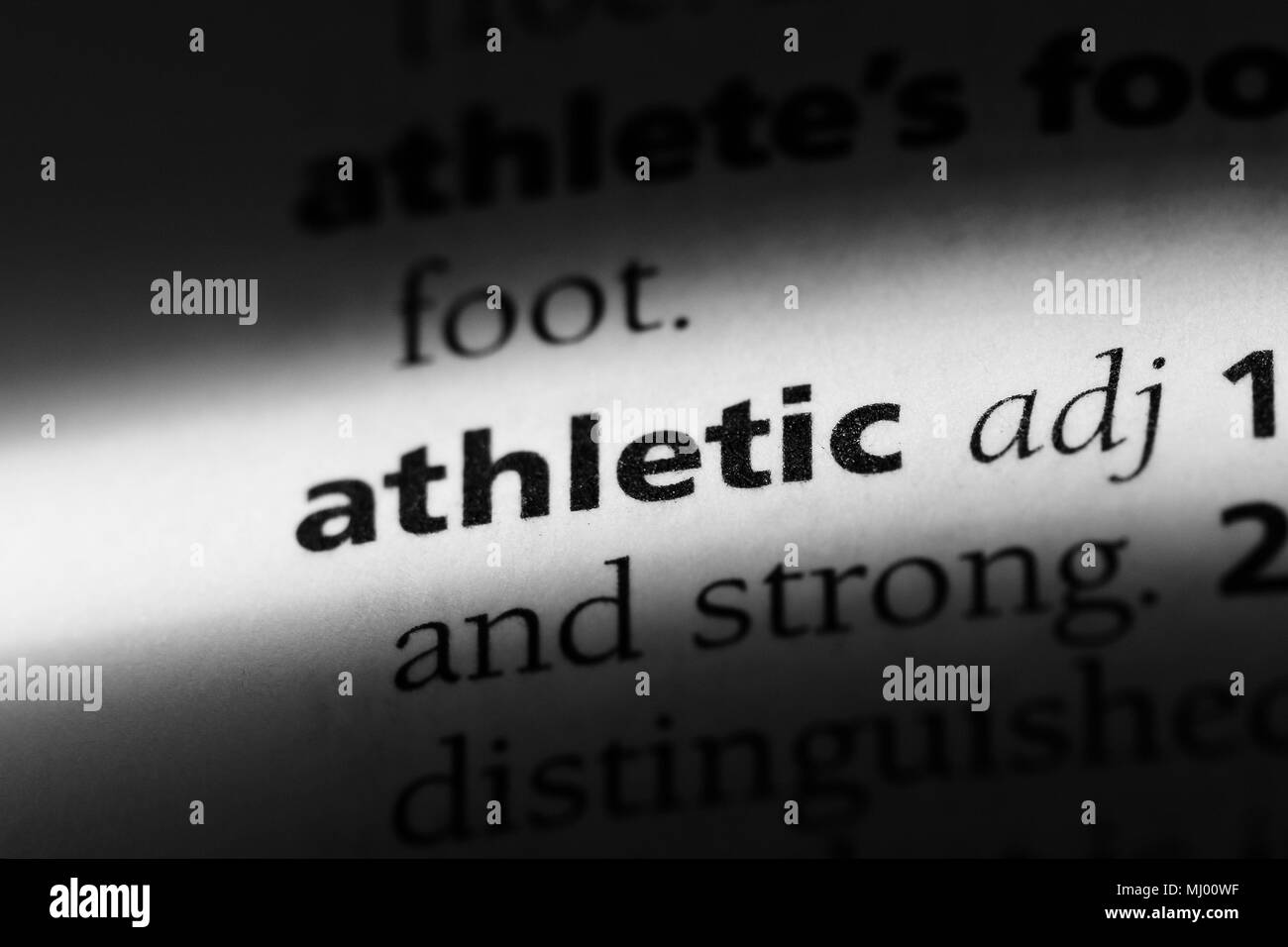 athletic word in a dictionary. athletic concept Stock Photo Alamy