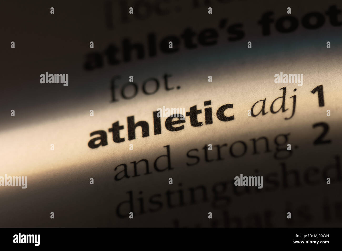 athletic word in a dictionary. athletic concept Stock Photo Alamy
