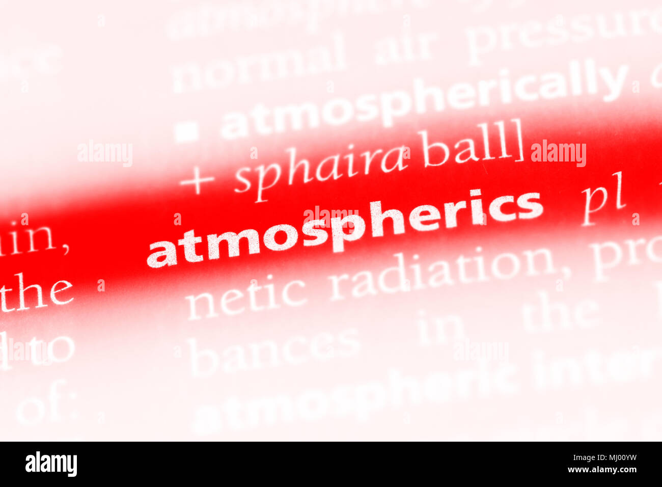 atmospherics word in a dictionary. atmospherics concept Stock Photo - Alamy