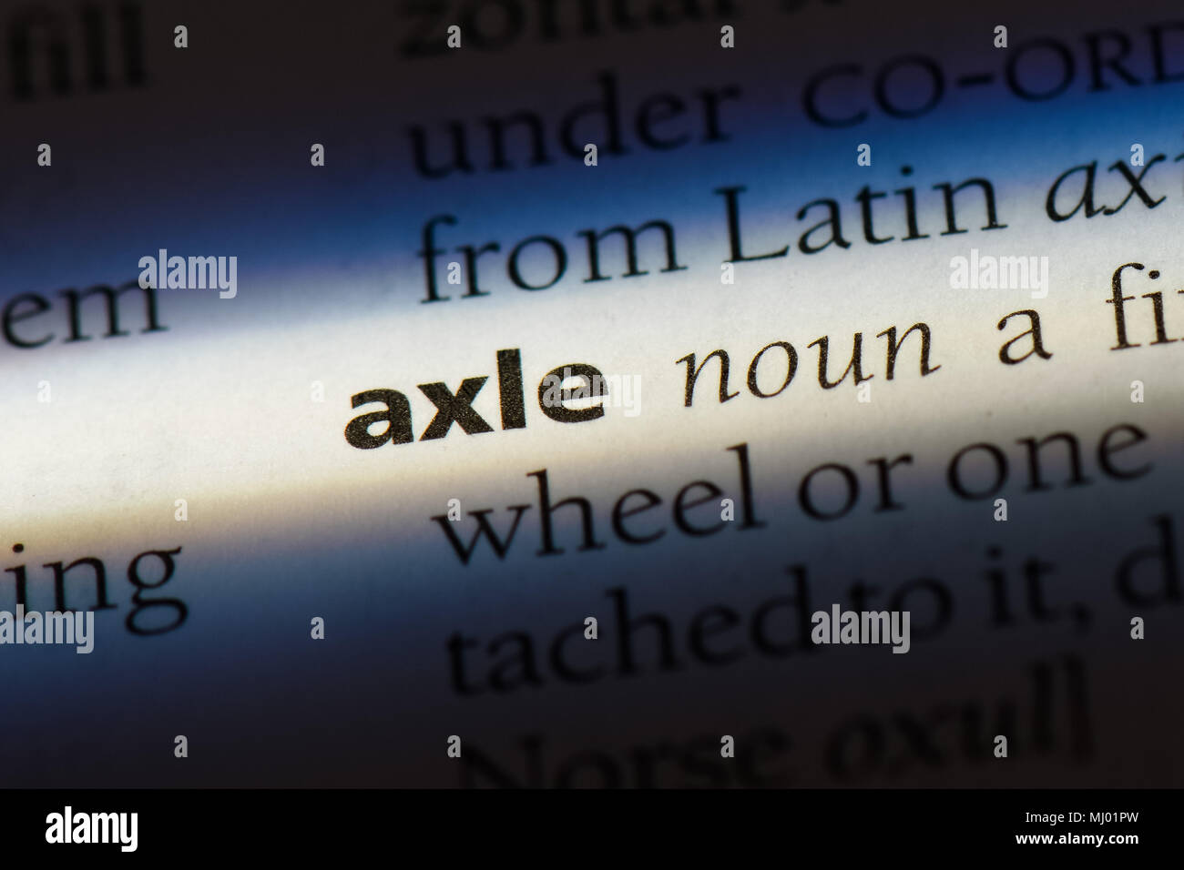 axle word in a dictionary. axle concept Stock Photo Alamy