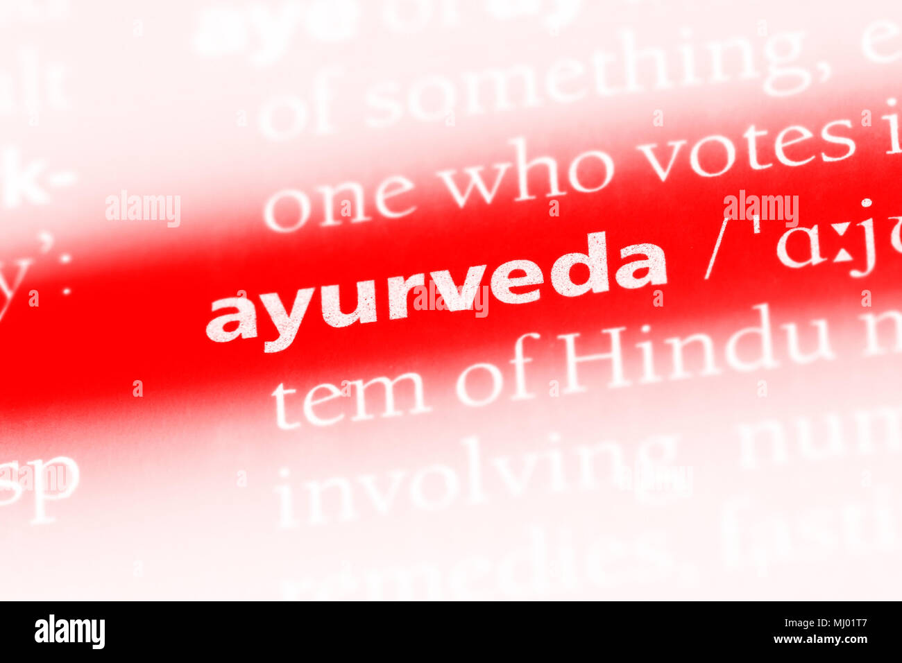 ayurveda word in a dictionary. ayurveda concept Stock Photo Alamy