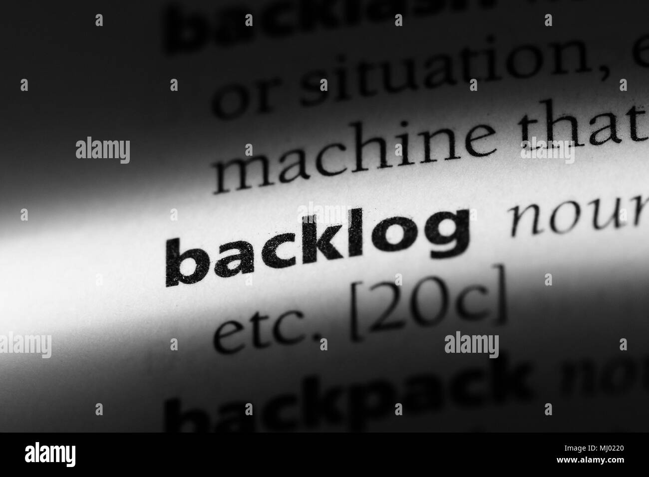 Backlog text hi-res stock photography and images - Alamy