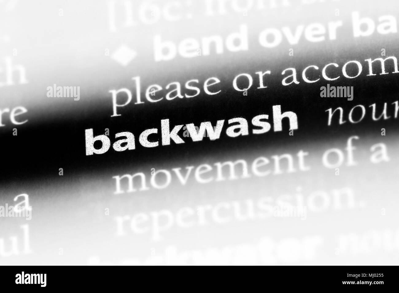 backwash word in a dictionary. backwash concept Stock Photo Alamy
