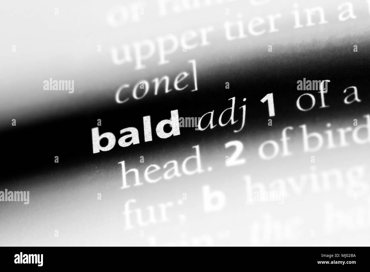 bald word in a dictionary. bald concept Stock Photo - Alamy